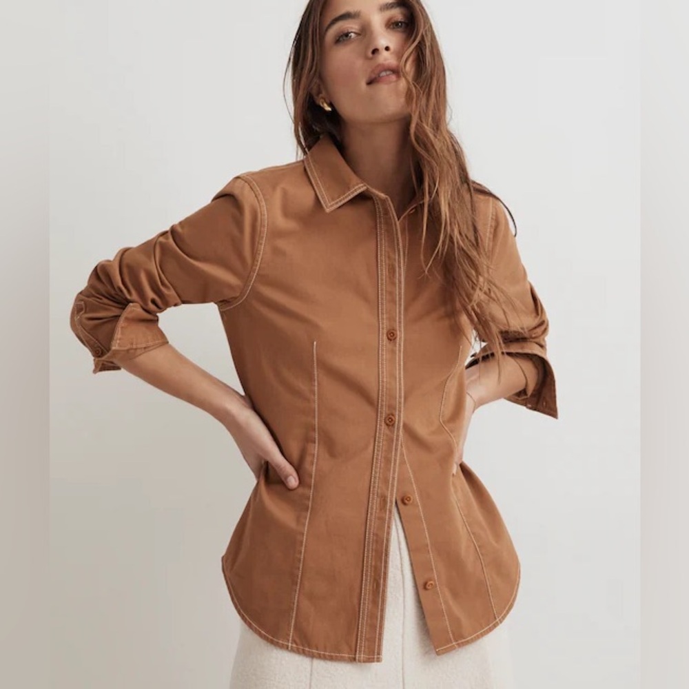 Madewell Utility Button-Up Shirt in (Re)generative Chino. Size 4